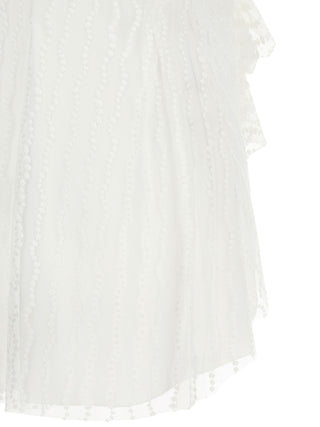 White Polyester Sleeveles T-Shirt