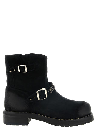 Black Calfskin Ankle Boots