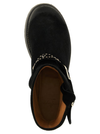 Black Calfskin Ankle Boots