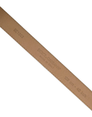 White Leather Silver Tone Metal Buckle Belt
