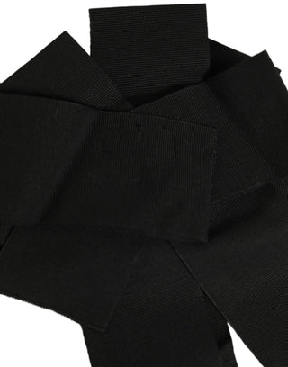 Black Cotton Wrap Around Tie Cintura Belt