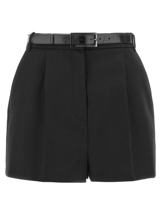 Black Virgin Wool Bermuda Shorts