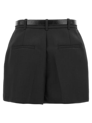 Black Virgin Wool Bermuda Shorts