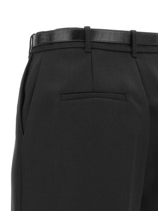 Black Virgin Wool Bermuda Shorts