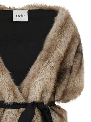 Beige Polyester Foulard