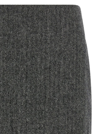 Gray Virgin Wool Long Skirt
