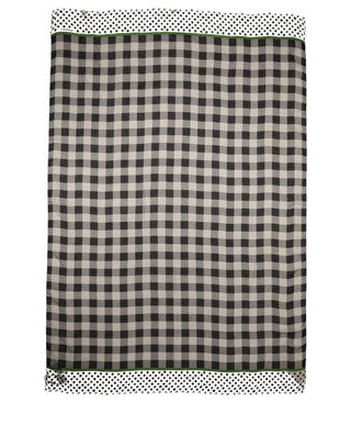 Black White Napoli Modal Check Shawl Scarf