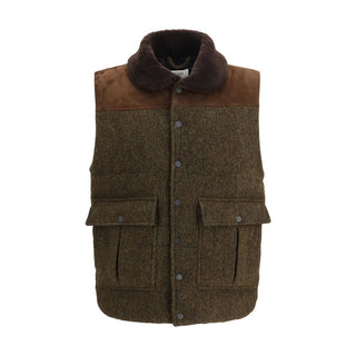 Bicolor Wool Oves Aries Sleeveless Jacket