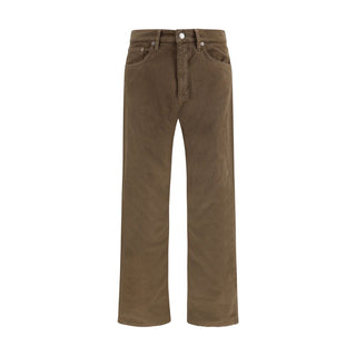 Bicolor Cotton Casual Pants