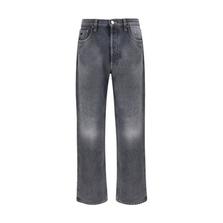Black Cotton Relaxed Fit Jeans