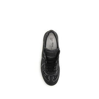 Black Calf Leather Bos Taurus Low Top Sneakers