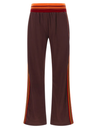 Brown Polyester Athletic Pants