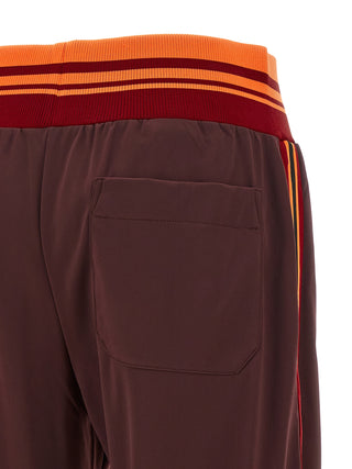 Brown Polyester Athletic Pants