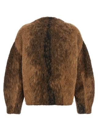 Brown Wool Full-Length Jacket
