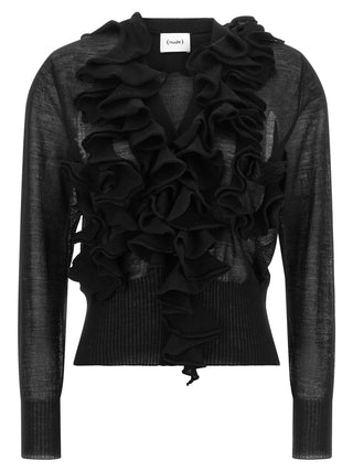 Black Wool Cardigan