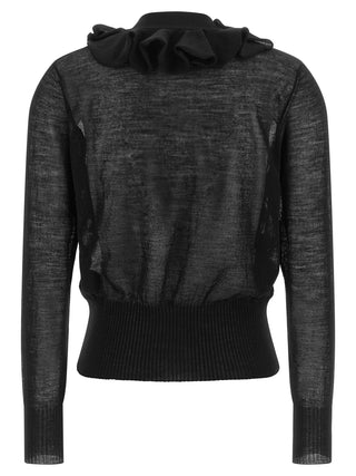 Black Wool Cardigan