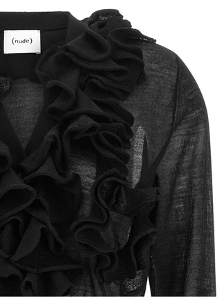 Black Wool Cardigan