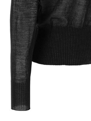 Black Wool Cardigan