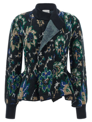 Multicolor Wool Cardigan