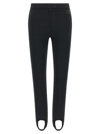 Black Polyester Casual Pants