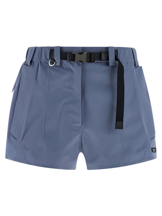 Blue Polyester Bermuda Shorts