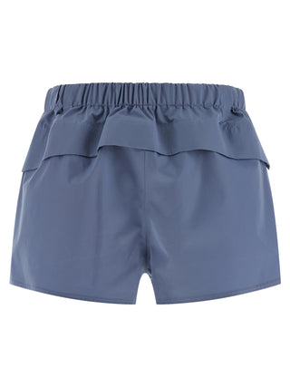 Blue Polyester Bermuda Shorts