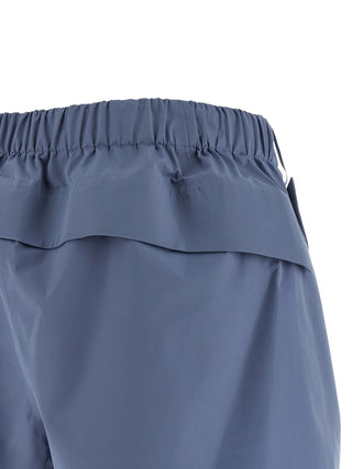 Blue Polyester Bermuda Shorts