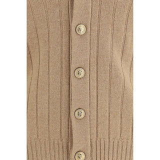Beige Cashmere Cardigan
