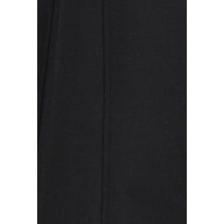 Black Polyester Casual Pants