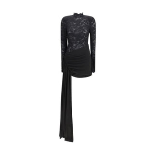 Black Nylon Cocktail Dress