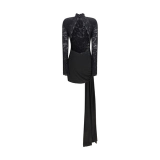 Black Nylon Cocktail Dress