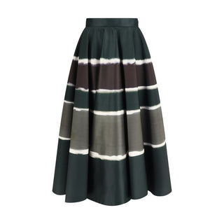 Multicolor Polyester Long Skirt
