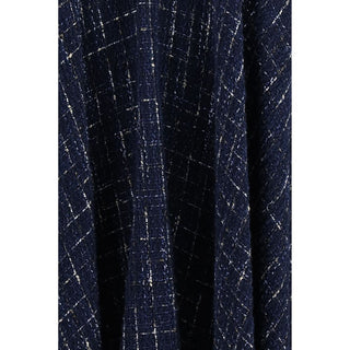 Blue Polyester Long Skirt