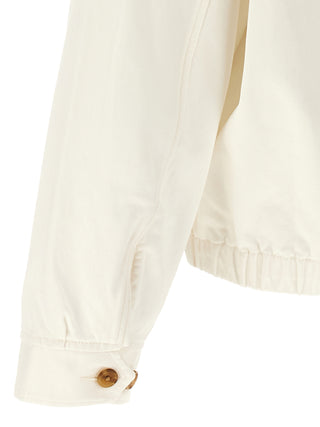 White Cotton Full-Length Jacket
