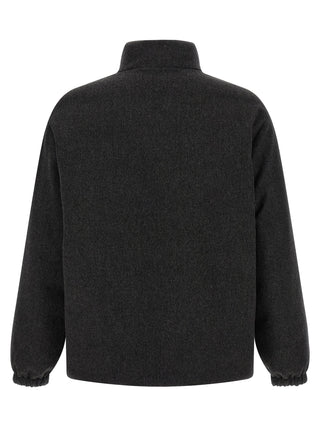 Gray Wool Full-Length Jacket
