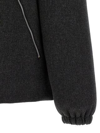 Gray Wool Full-Length Jacket