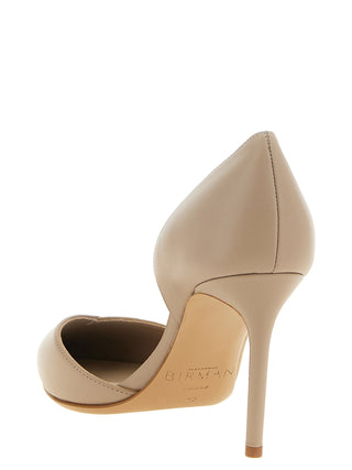 Beige Calfskin High Heel Pumps