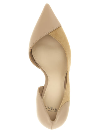 Beige Calfskin High Heel Pumps