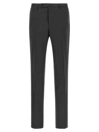 Gray Virgin Wool Dress Pants