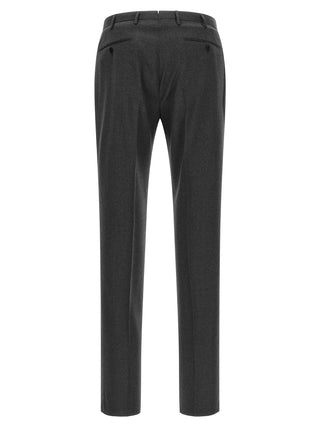 Gray Virgin Wool Dress Pants