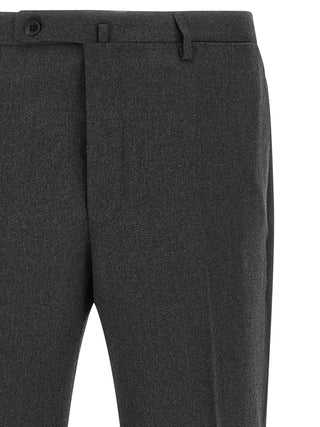 Gray Virgin Wool Dress Pants