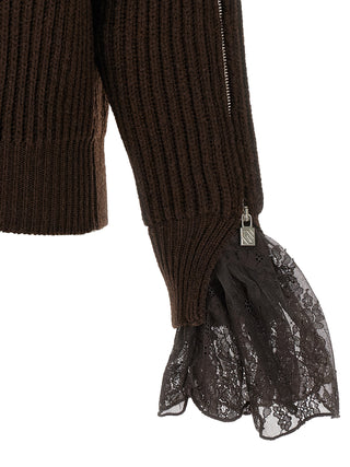 Brown Virgin Wool Cardigan