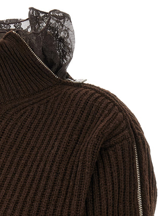 Brown Virgin Wool Cardigan