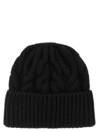 Black Virgin Wool Beanie