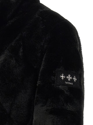Black Polyester Full-Length Jacket