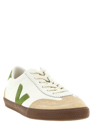 Beige Genuine Leather Athletic Sneakers