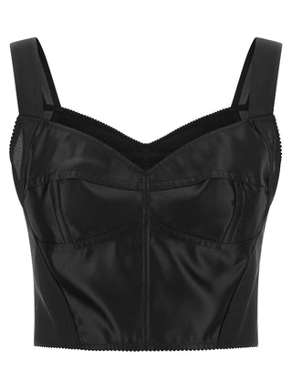 Black Polyamide Tank Tops