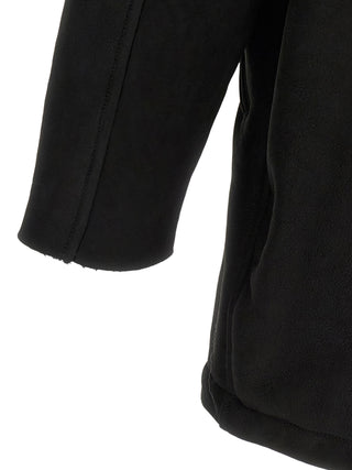 Black Lamb Leather Coat