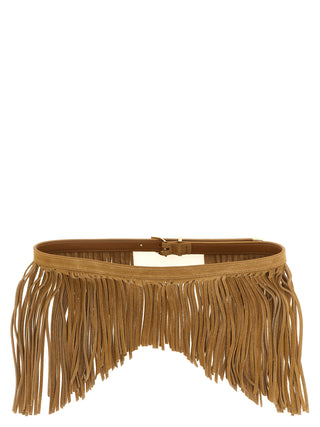 Beige Calfskin Regular Belt