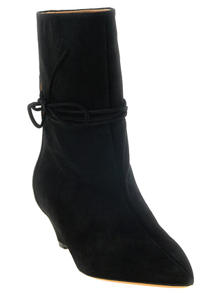 Black Calfskin Ankle Boots